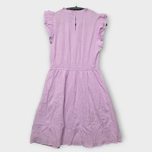 J. CREW FACTORY Gauze Flutter-sleeve Mini Dress Pink NWT - Picture 5 of 9